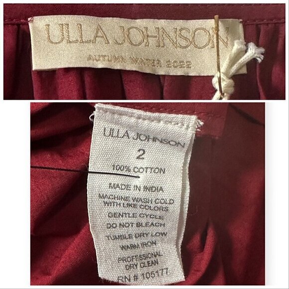 Ulla Johnson Althea Midi Dress in Bordeaux, Size 2, New with tag - Picture 6 of 16